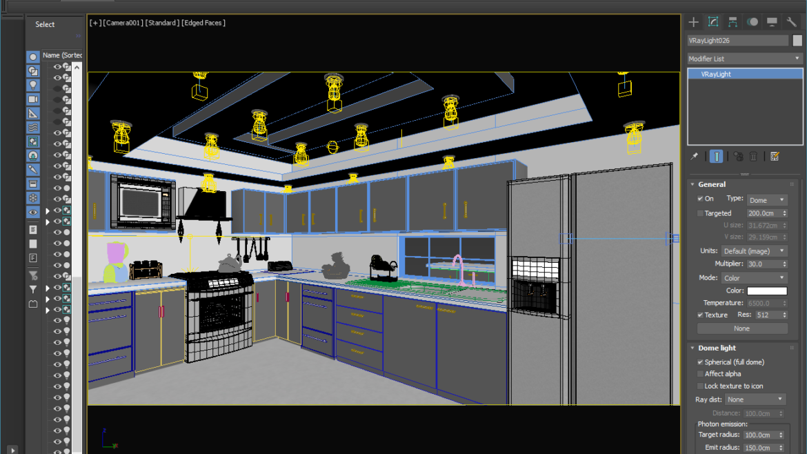 Cocina 3D Visualización Arquitectónica